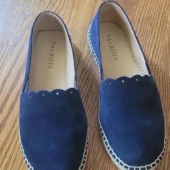 Talbots indigo blue scallop espadrilles - Picture 1 of 4